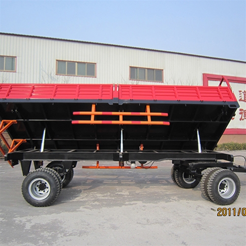 生產銷售7CX-10噸液壓自卸側翻運輸全掛拖車
